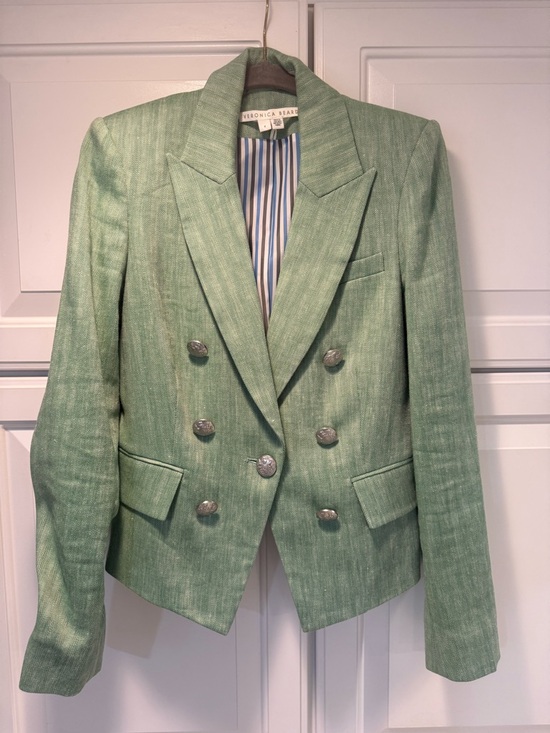 Veronica Beard Jackets & Blazers - Veronica Beard Mint Green Double-Breasted Blazer